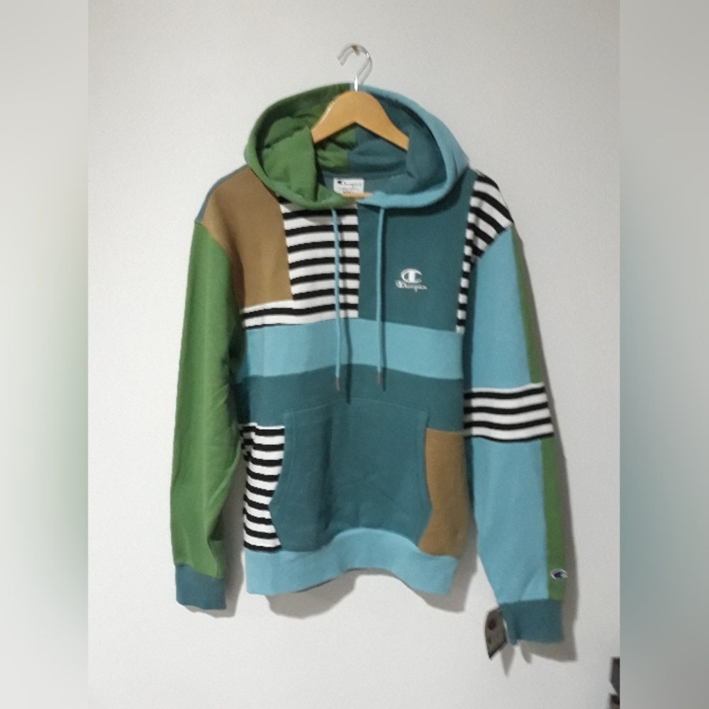 Champion Classic Fleece Colorblock Hoodie Size: S